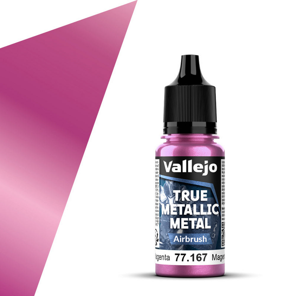 Vallejo - True Metallic Metal - Airbrush - Crimson Magenta 18ml - Model Paint