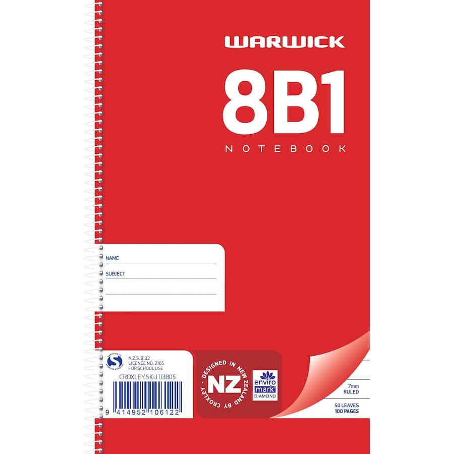 Scholastic Notebook Spiral 8b1 50l Ruled