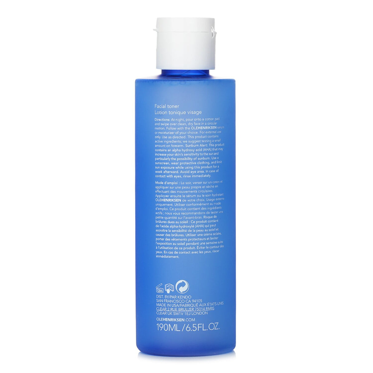 Brightening toner with AHAs, witch hazel, and soothing extracts for youthful skin; vegan and daily-use formula.