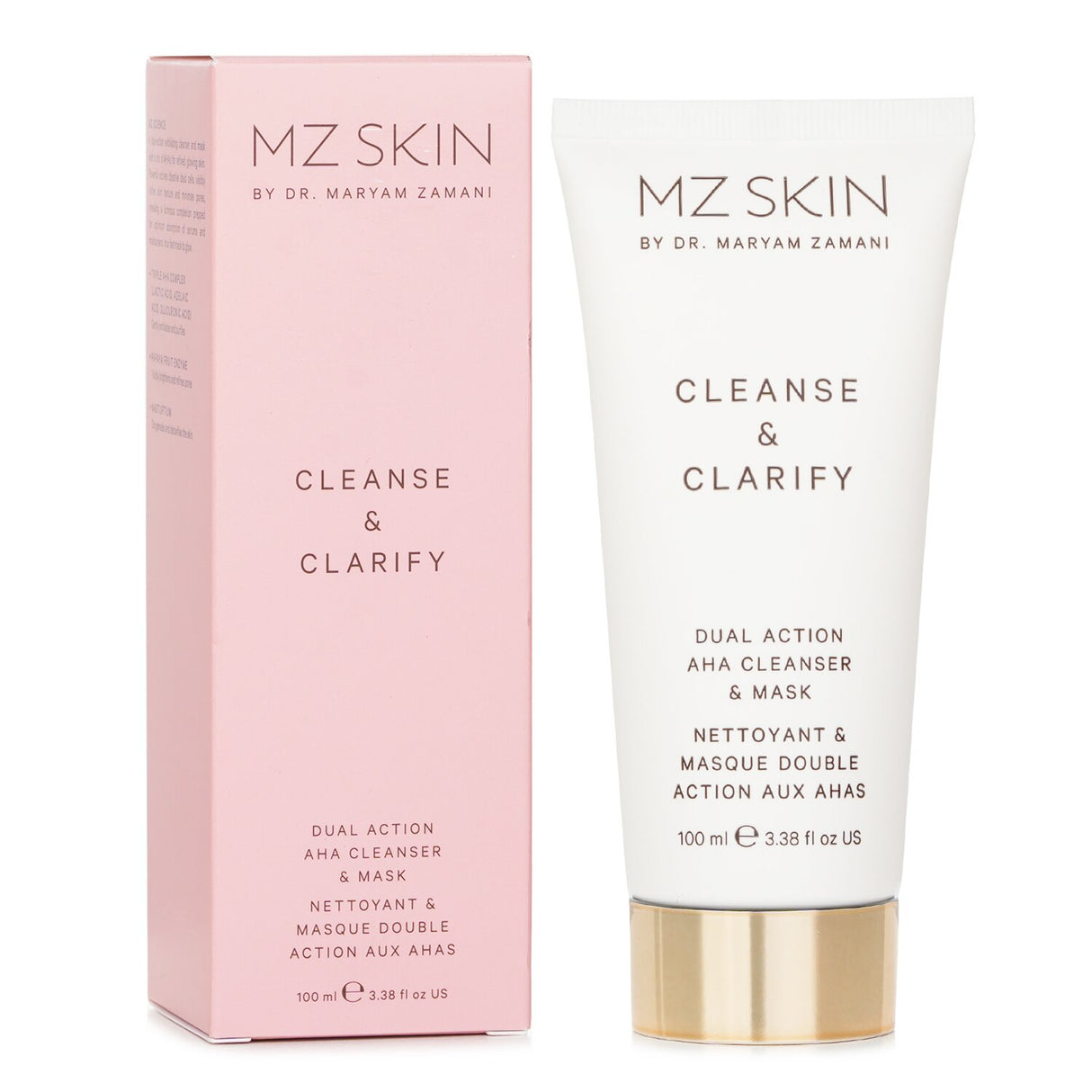 Vegan dual-action AHA cleanser and mask; gently exfoliates, refines pores, and reveals a brighter complexion.