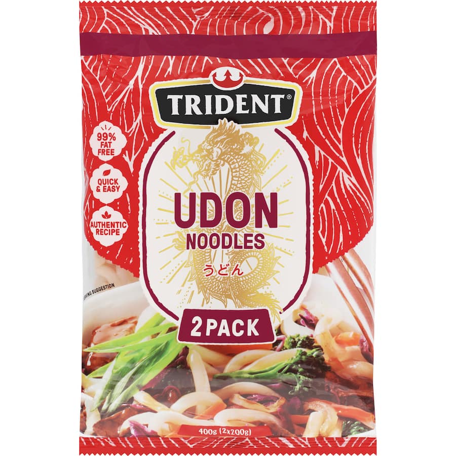 Trident Udon Noodles Plain 2pk 400g