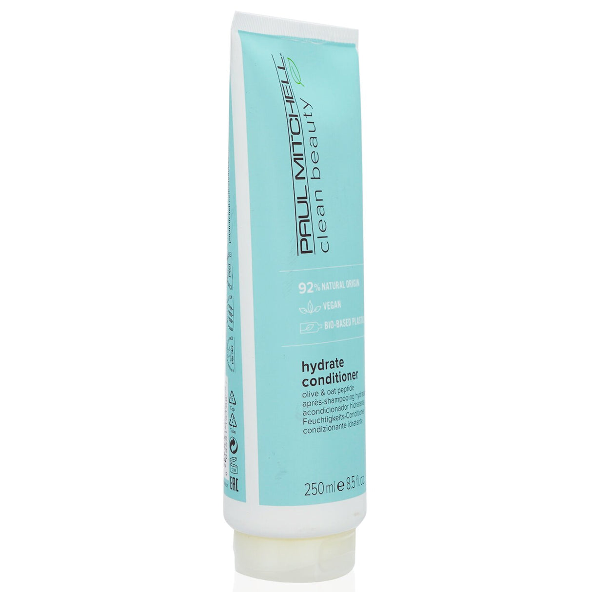 Paul Mitchell Clean Beauty Hydrate Conditioner, 250ml - nourishing, vegan, sulfate-free formula for dry hair with a floral scent.