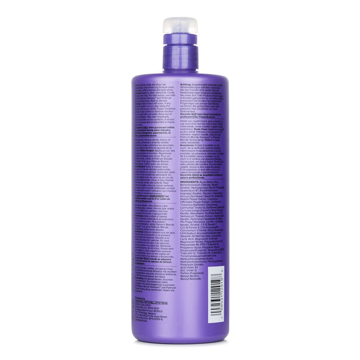 Paul Mitchell Platinum Blonde Conditioner (Cools Brassiness - Eliminates Warmth)