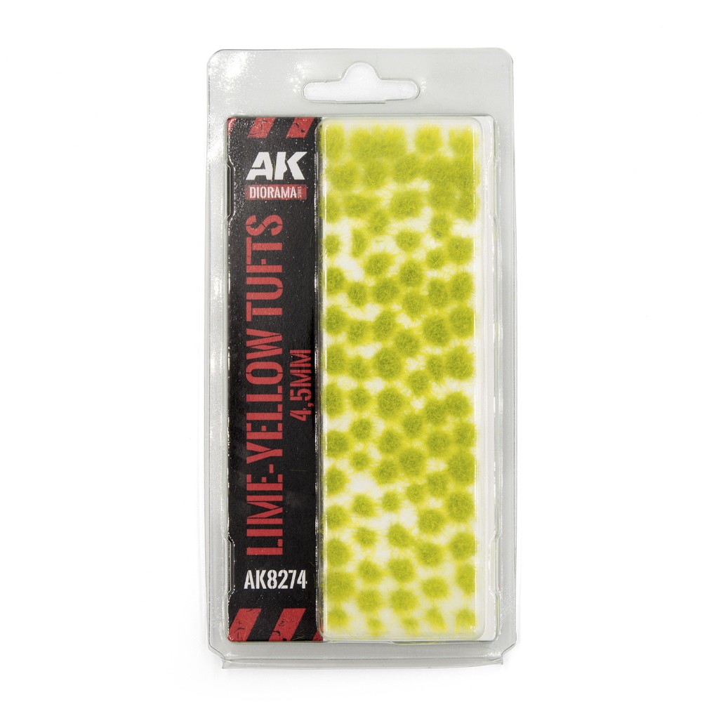 AK Interactive - Dioramas - Lime-Yellow Tufts 4,5Mm - Miniature Terrain