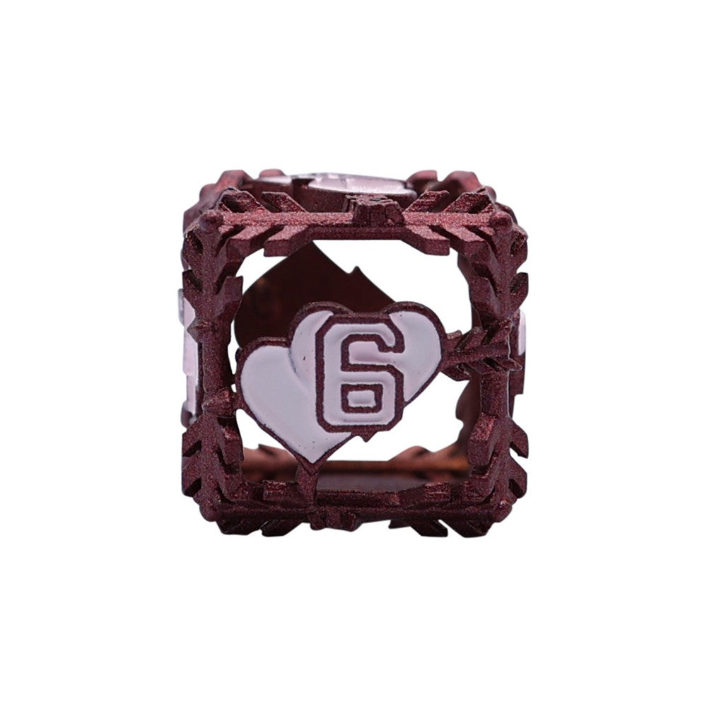 LPG Dice Heart RPG Set Red/White