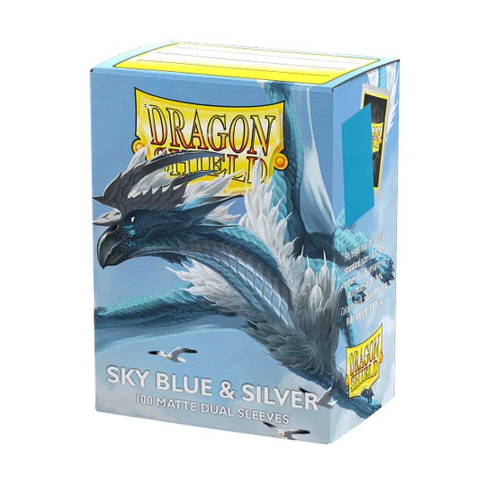 Dragon Shield: Sleeves - Matte Dual - Sky Blue & Silver