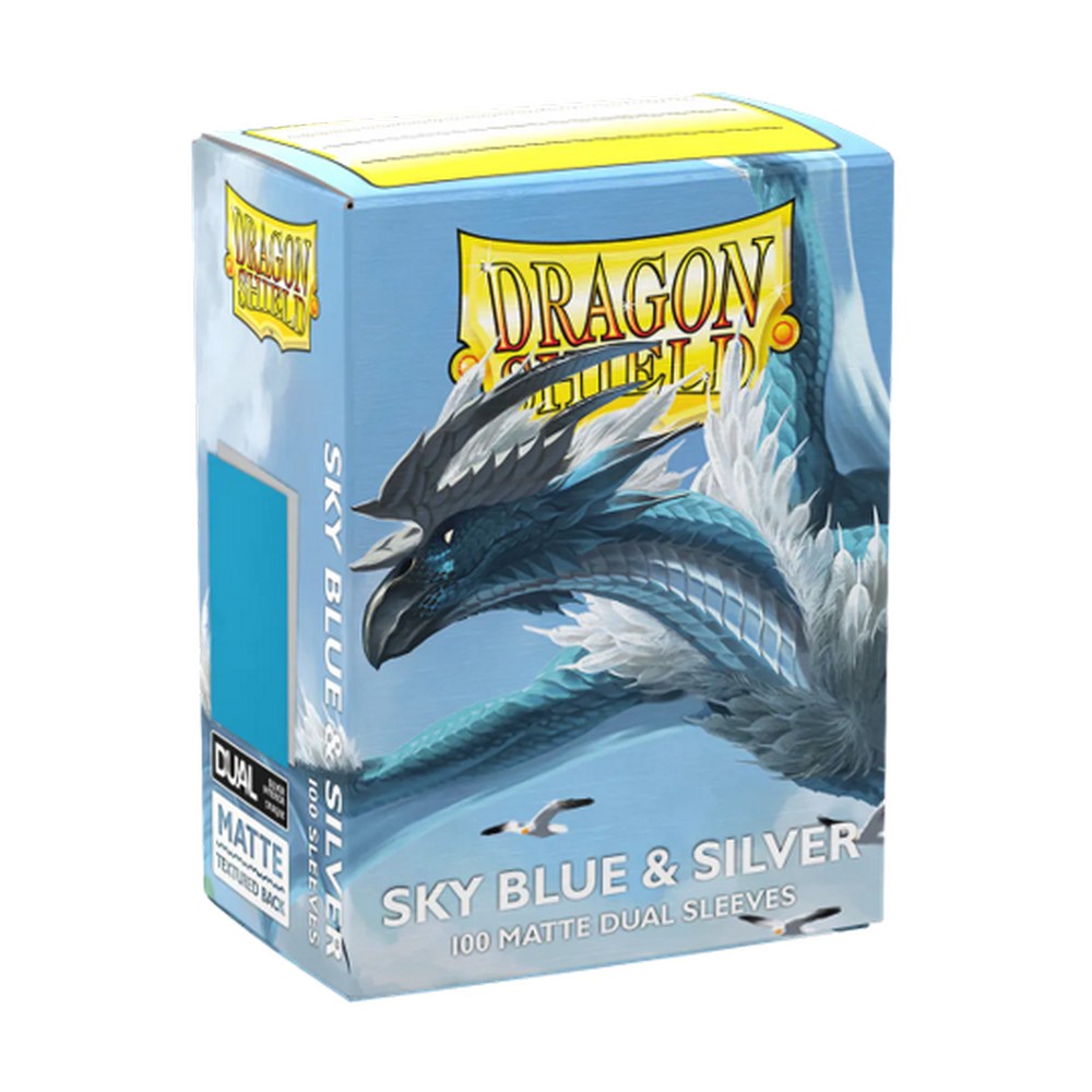 Dragon Shield: Sleeves - Matte Dual - Sky Blue & Silver