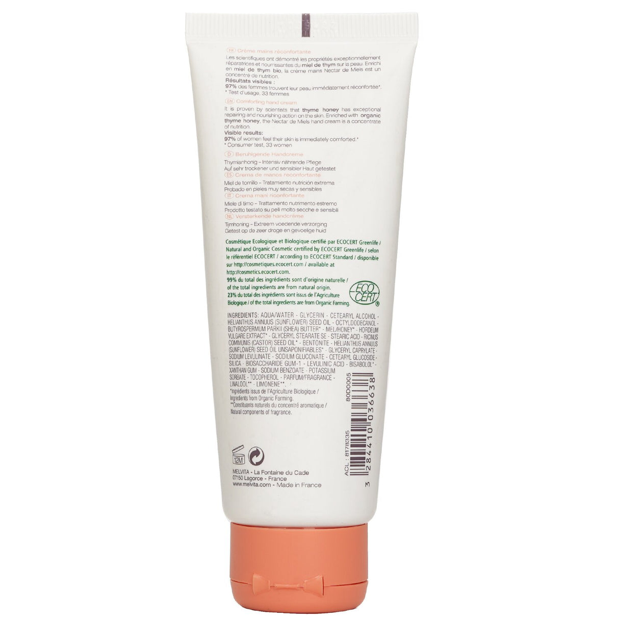 Melvita Nectar De Miels Comforting Hand Cream - Tested On Very Dry & Sensiti