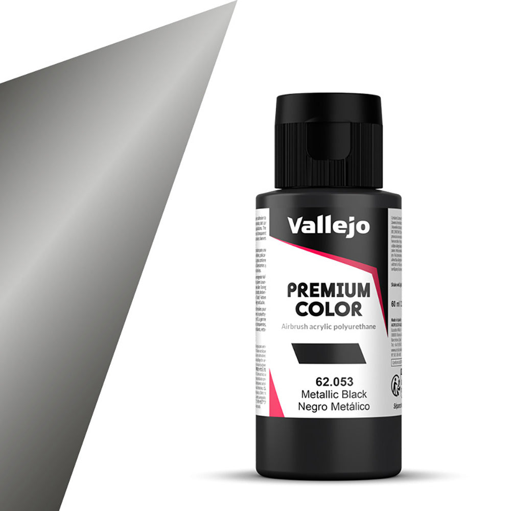 Vallejo - Premium Colour - Pearl & Metallics - Metallic Black 60ml