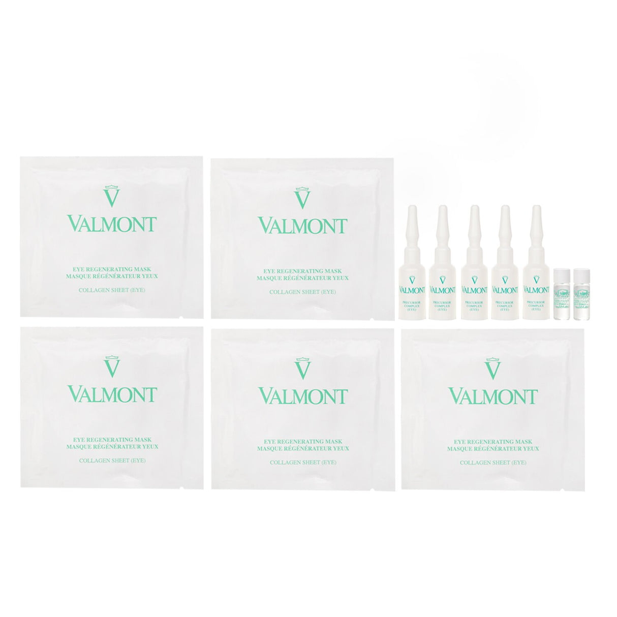 Valmont Eye Regenerating Mask with collagen-rich sheets and Precursor Complex for youthful, hydrated eyes.