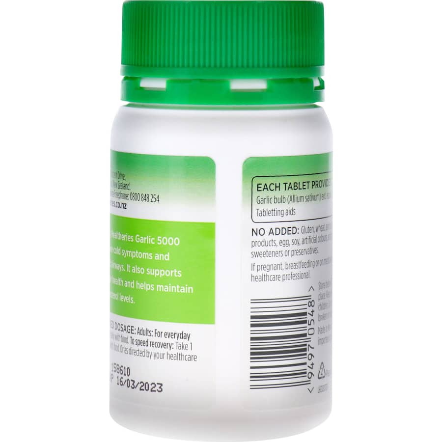 Healtheries Dietary Supplement Garlic Odourless 5000mg Tablets 30pack