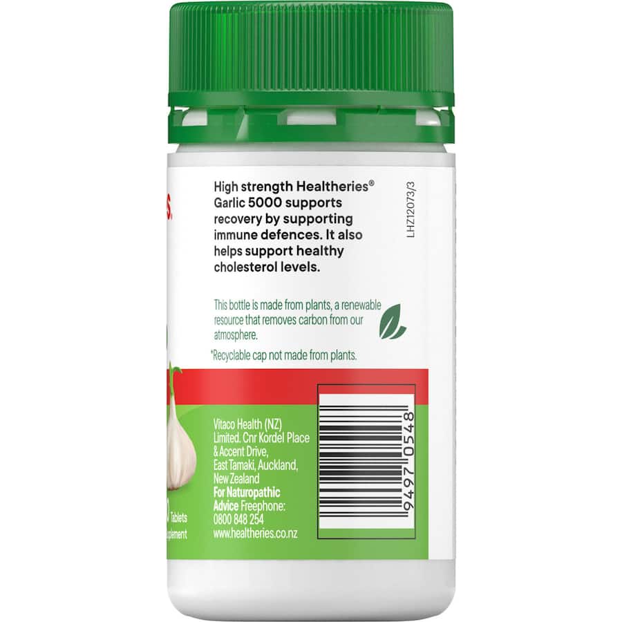 Healtheries Dietary Supplement Garlic Odourless 5000mg Tablets 30pack