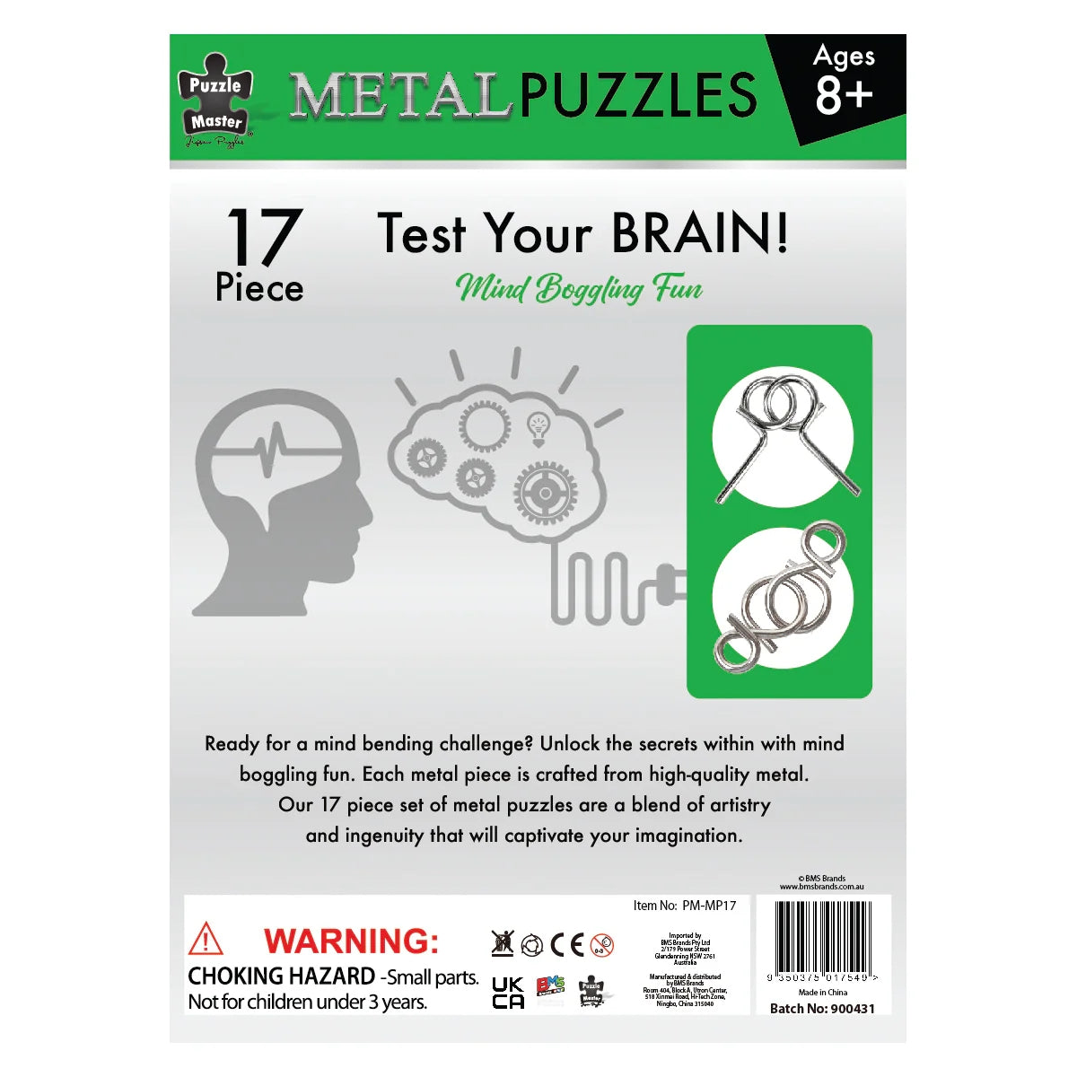 Puzzle - BMS - 17 Metal Puzzles Pack