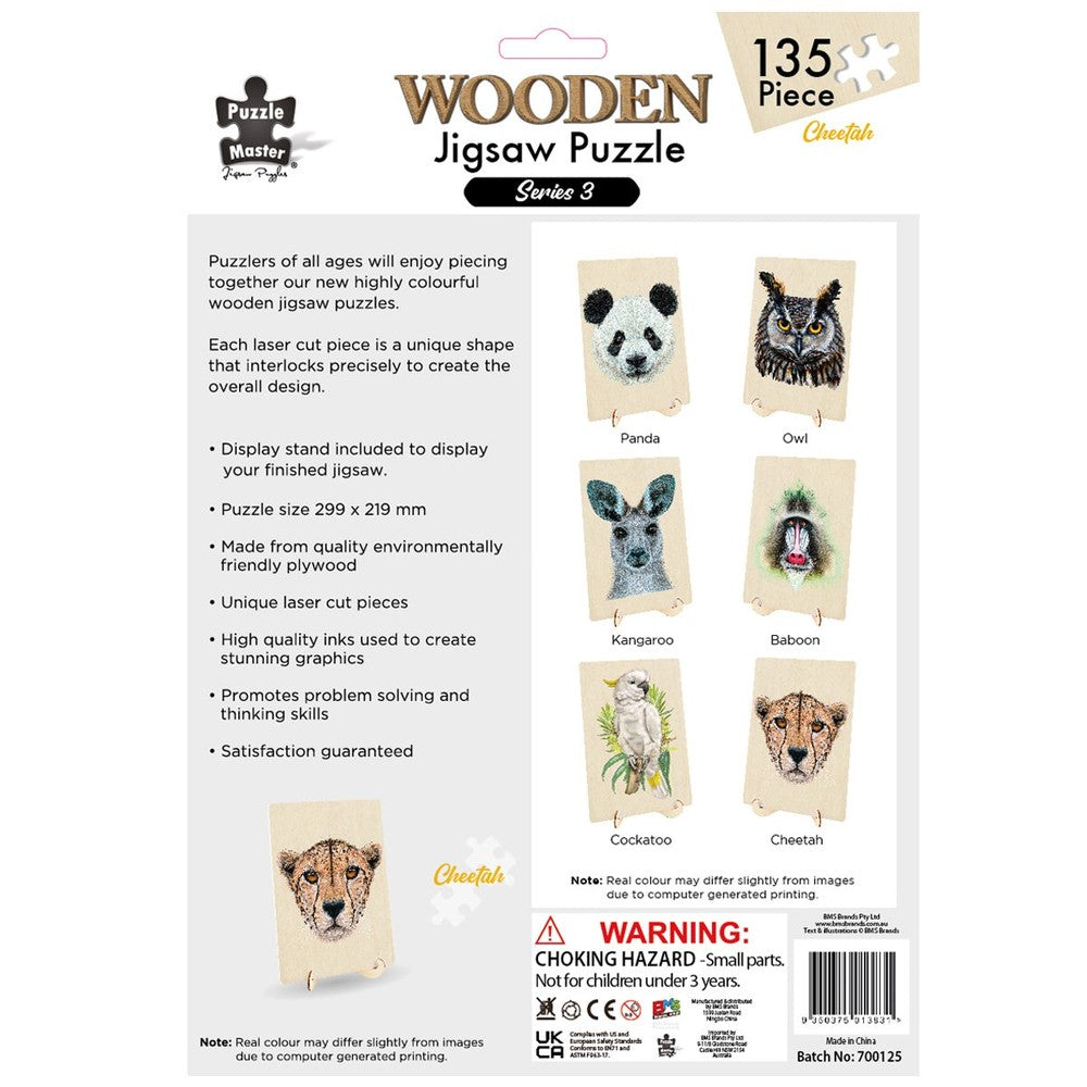 Puzzle - BMS - Cheetah Wooden Jigsaw 127Pc