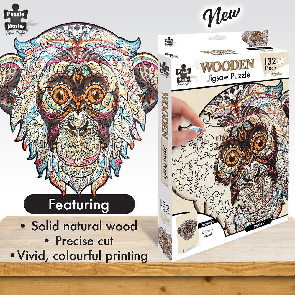Puzzle - BMS - Monkey Wooden Jigsaw 133pc