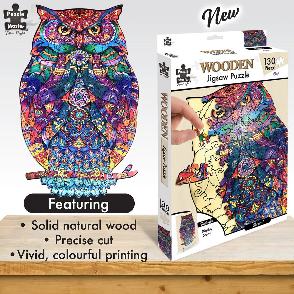Puzzle - BMS - Owl Wooden Jigsaw 129Pc