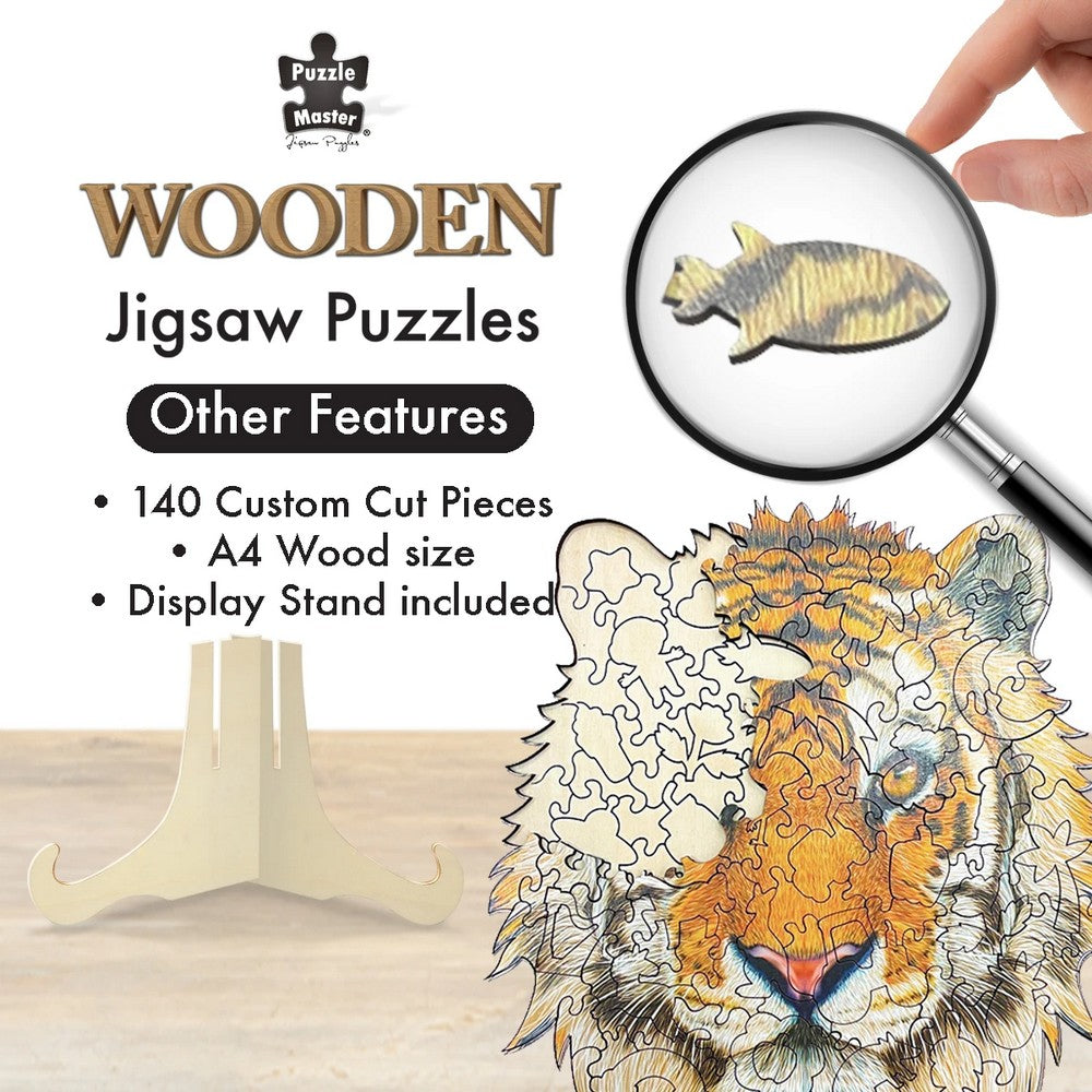 Puzzle - BMS - Tiger 2 Wooden Jigsaw 130Pc