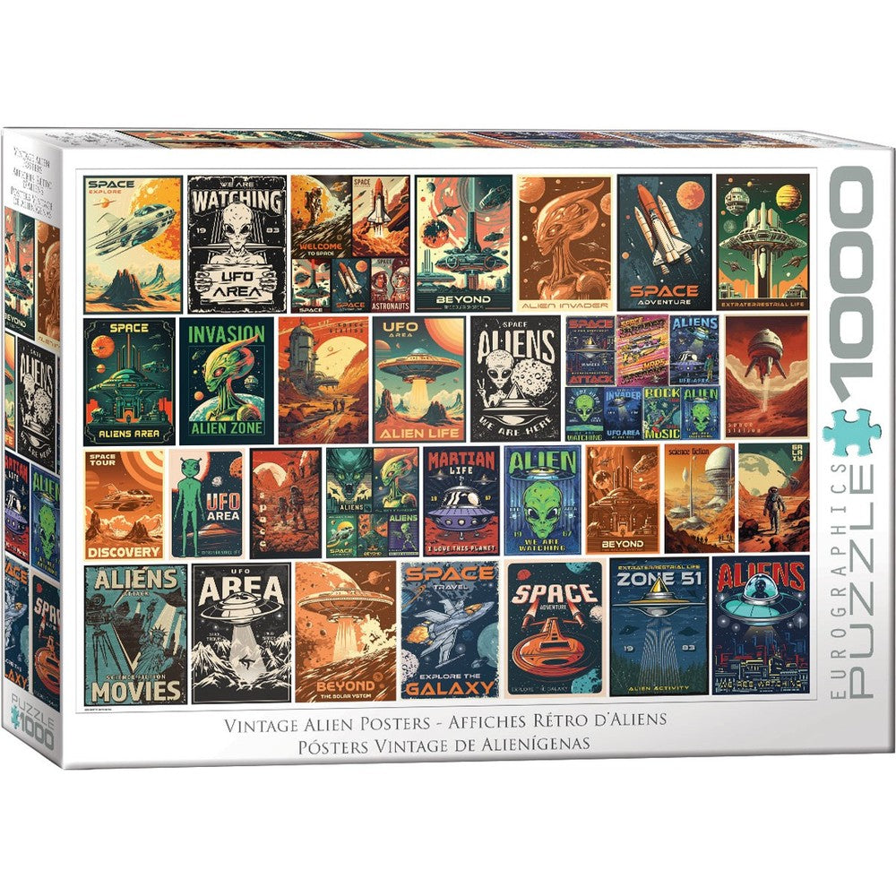 Eurographics - Alien Invasion Collage 1000 Piece - Jigsaw Puzzle