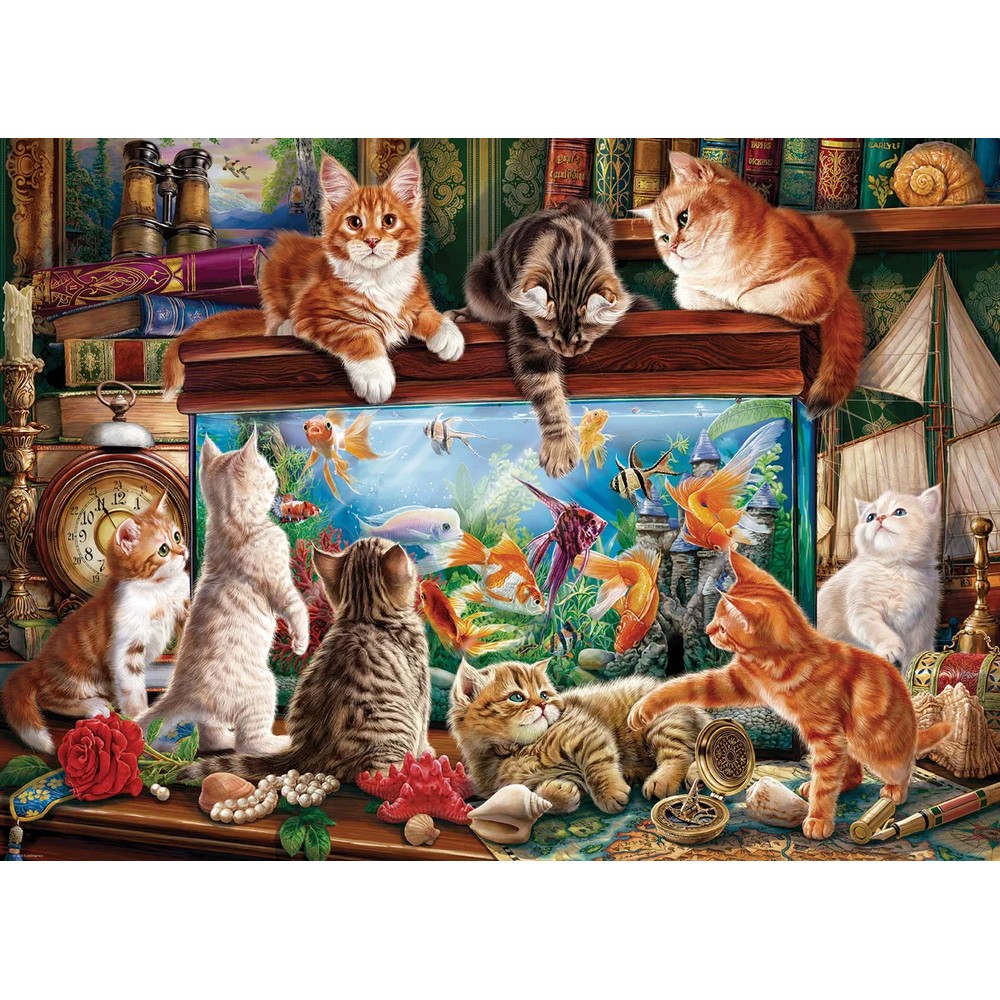 Eurographics - Cats By Aquarium 1000 Piece - Jigsaw Puzzle