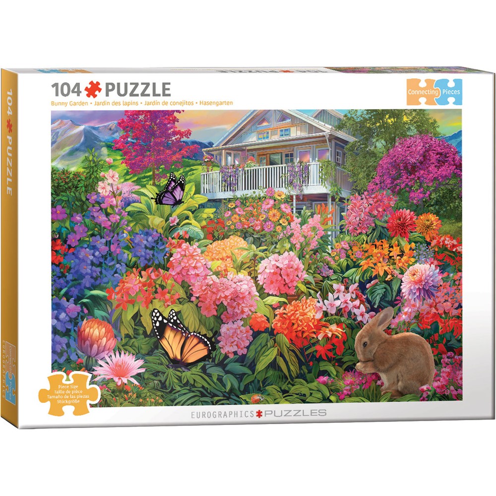 Eurographics - Connecting pcs Bunny Gdn;104 Piece - Jigsaw Puzzle