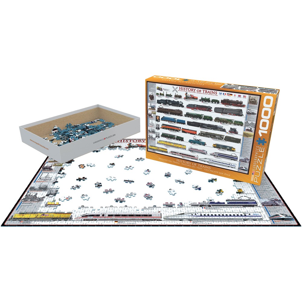 Eurographics - History Of Trains 1000 Piece - Jigsaw Puzzle