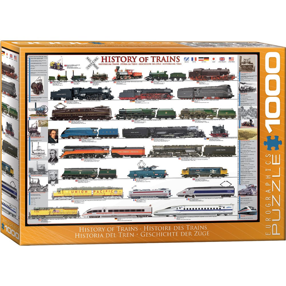Eurographics - History Of Trains 1000 Piece - Jigsaw Puzzle