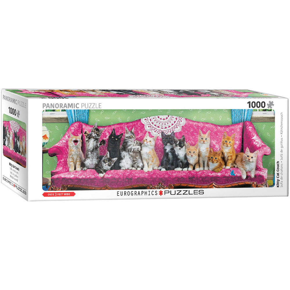 Eurographics - Kitty Cat Couch Panoramic 1000 - Jigsaw Puzzle
