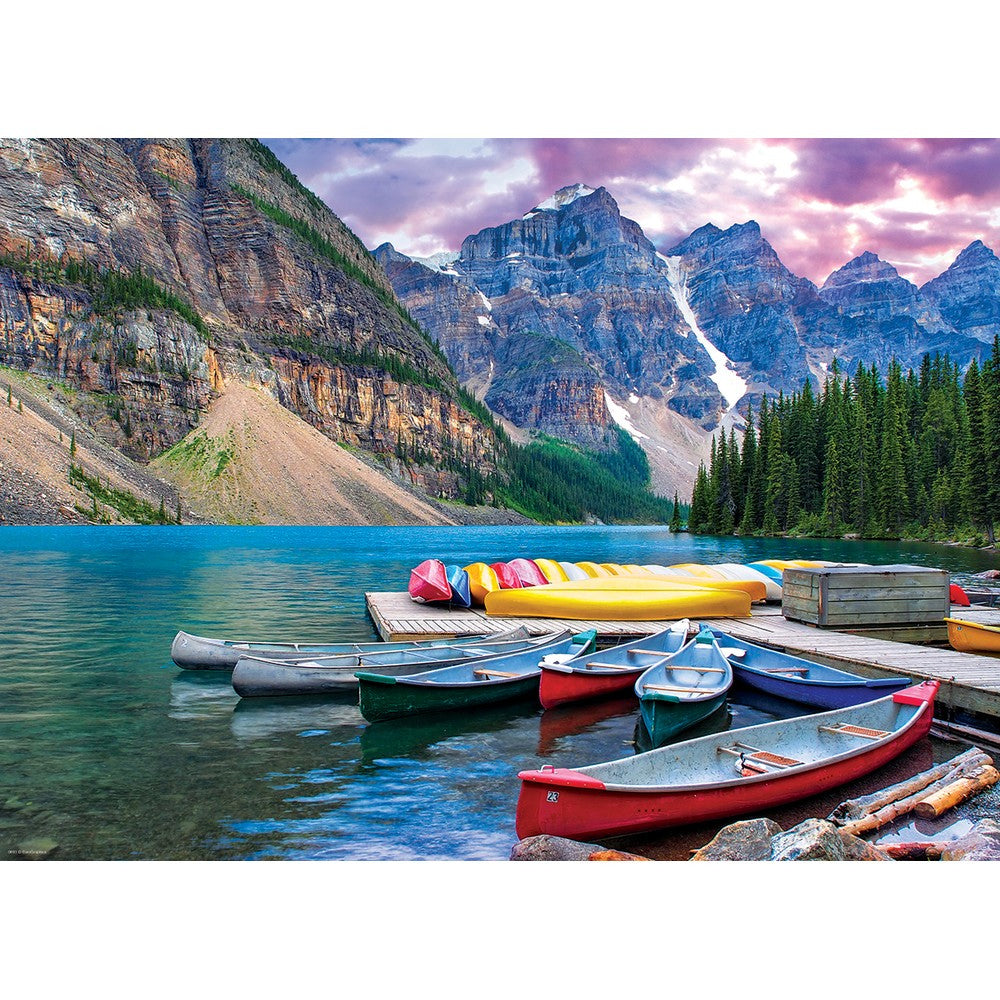 Eurographics - Lake Louise Canoes On The Lake - Jigsaw Puzzle