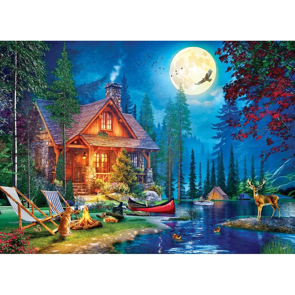 Eurographics - Moon Lake Cabin 1000 Piece - Jigsaw Puzzle