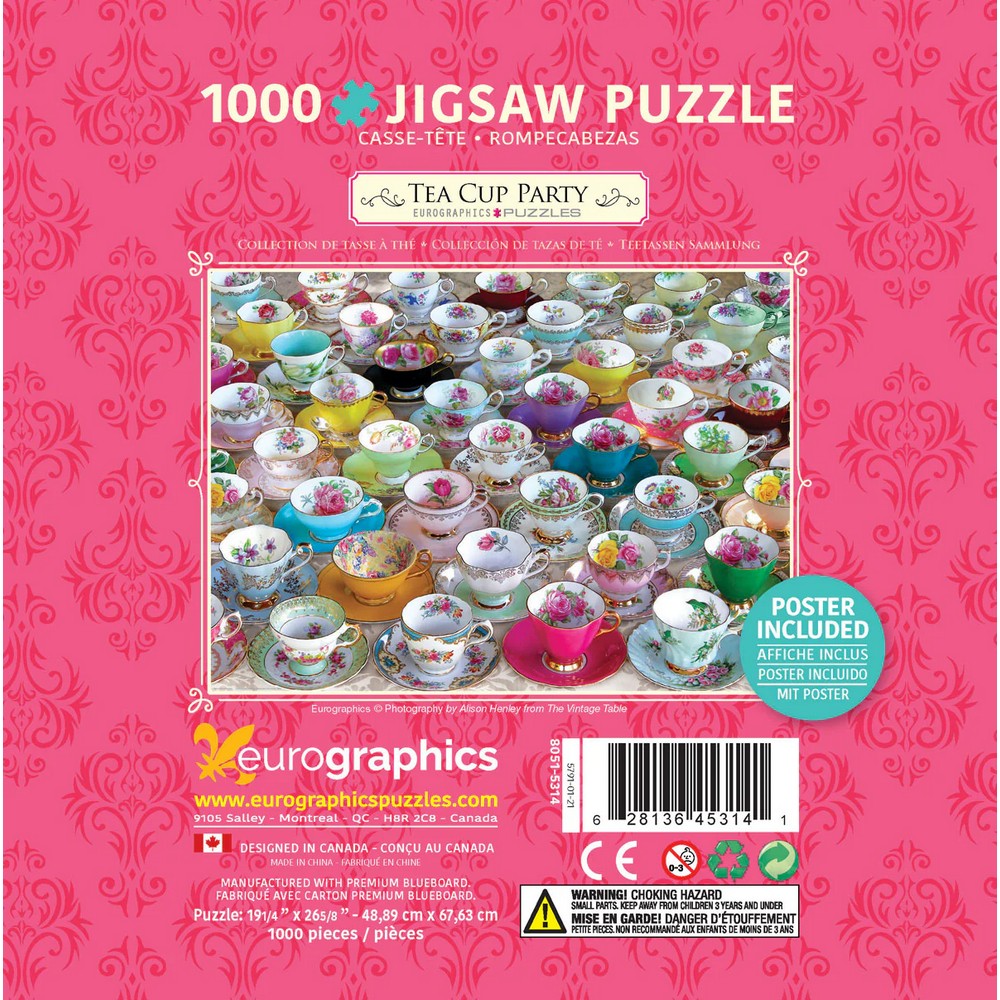 Puzzle - Eurographics - Teacup Party 1000pc *Tin*
