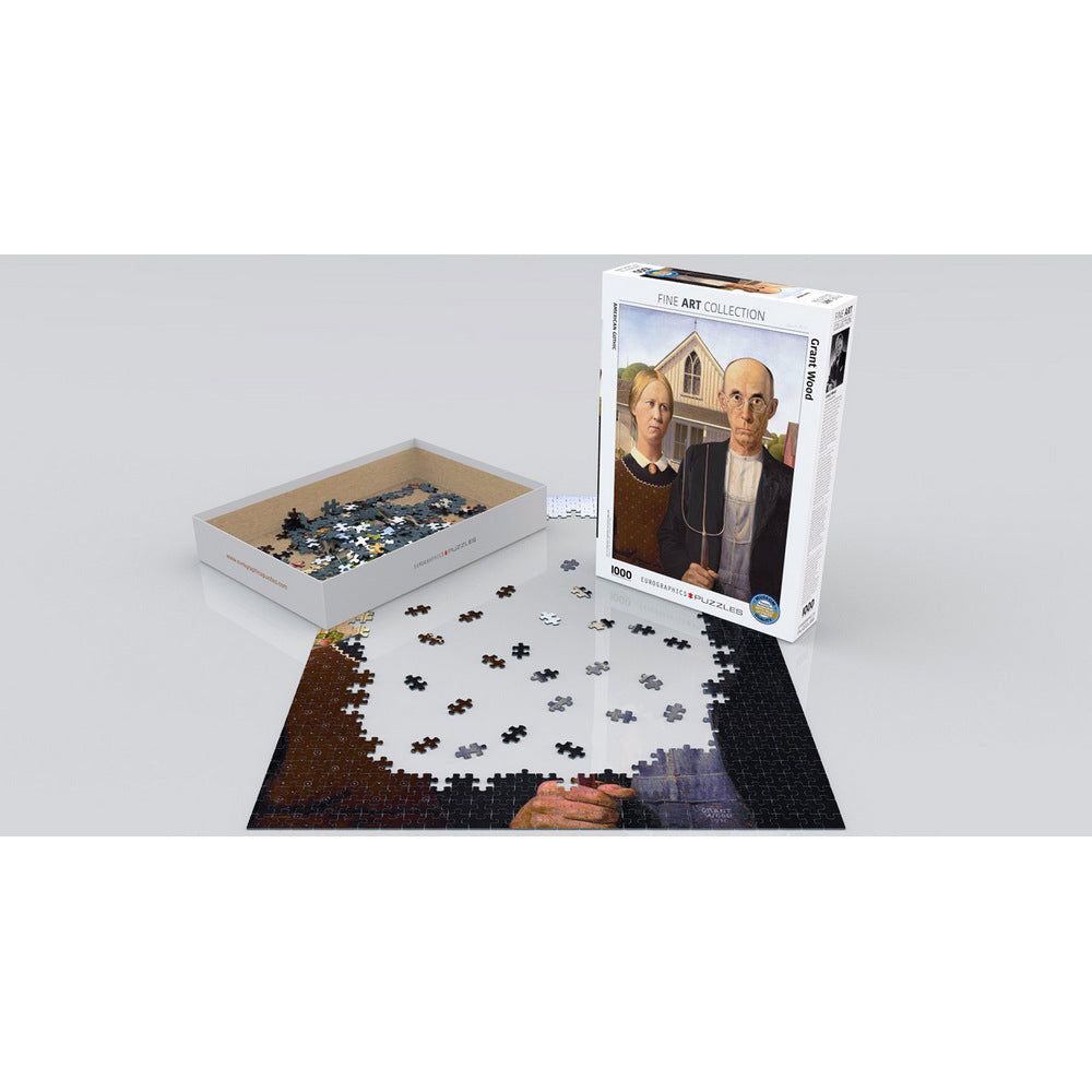Puzzle - Eurographics - Wood; American Gothic 1000pc
