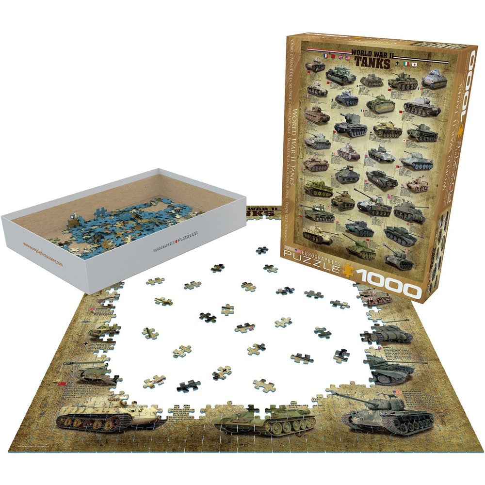 Eurographics - World War Ii Tanks 1000 Piece - Jigsaw Puzzle