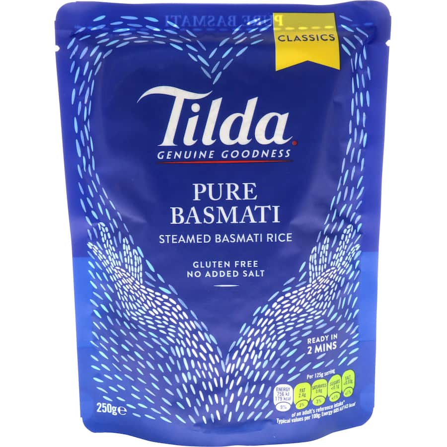 Tilda Steamed Rice Pure Basmati Pouch 250g