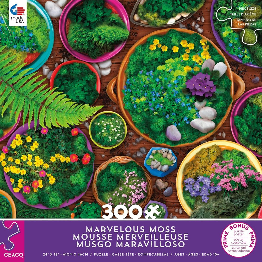 Puzzle - Ceaco - Marvelous Moss Pots 300Pcxl