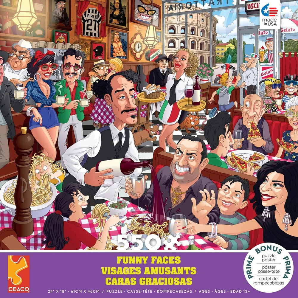 Puzzle - Ceaco - Funny Faces Italy 550Pc