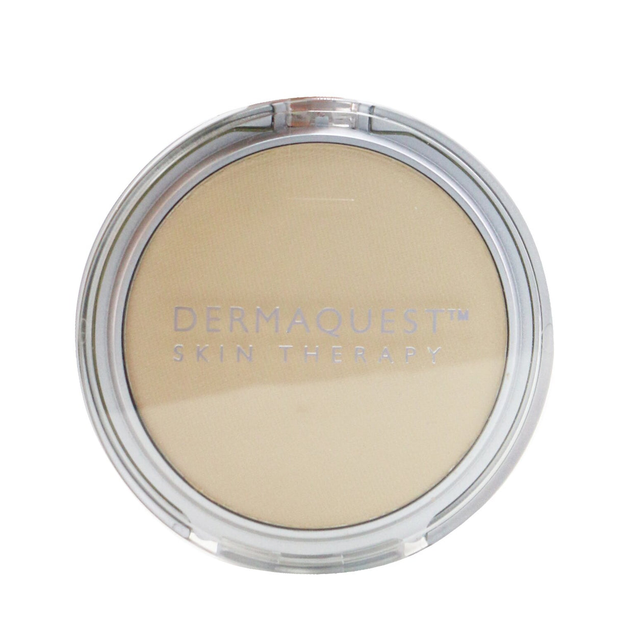 DermaQuest DermaMinerals Pressed Mineral Powder SPF 15 in a sleek compact, offering buildable coverage and skin protection.