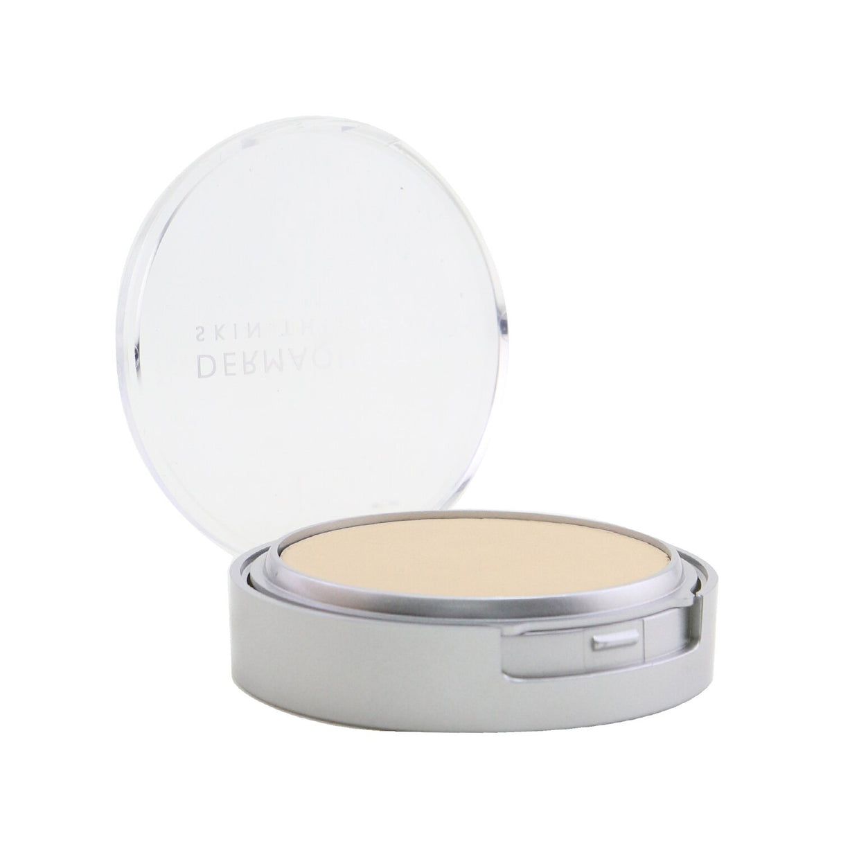 DermaQuest DermaMinerals Pressed Mineral Powder SPF 15 in a sleek compact, offering buildable coverage and skin protection.