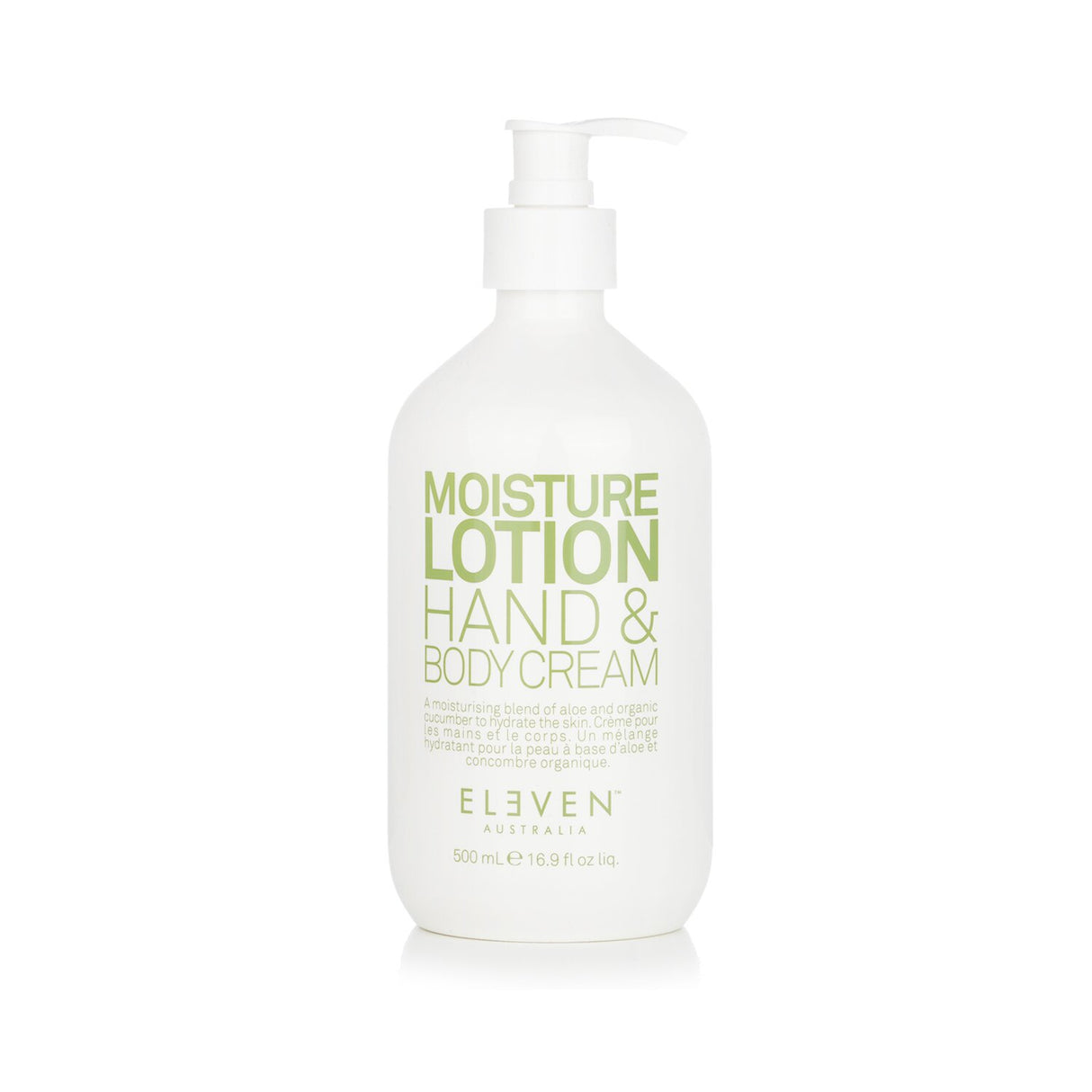 Lightweight hand and body cream with aloe, cucumber, coconut oil, and Vitamin E for intense hydration and skin comfort.