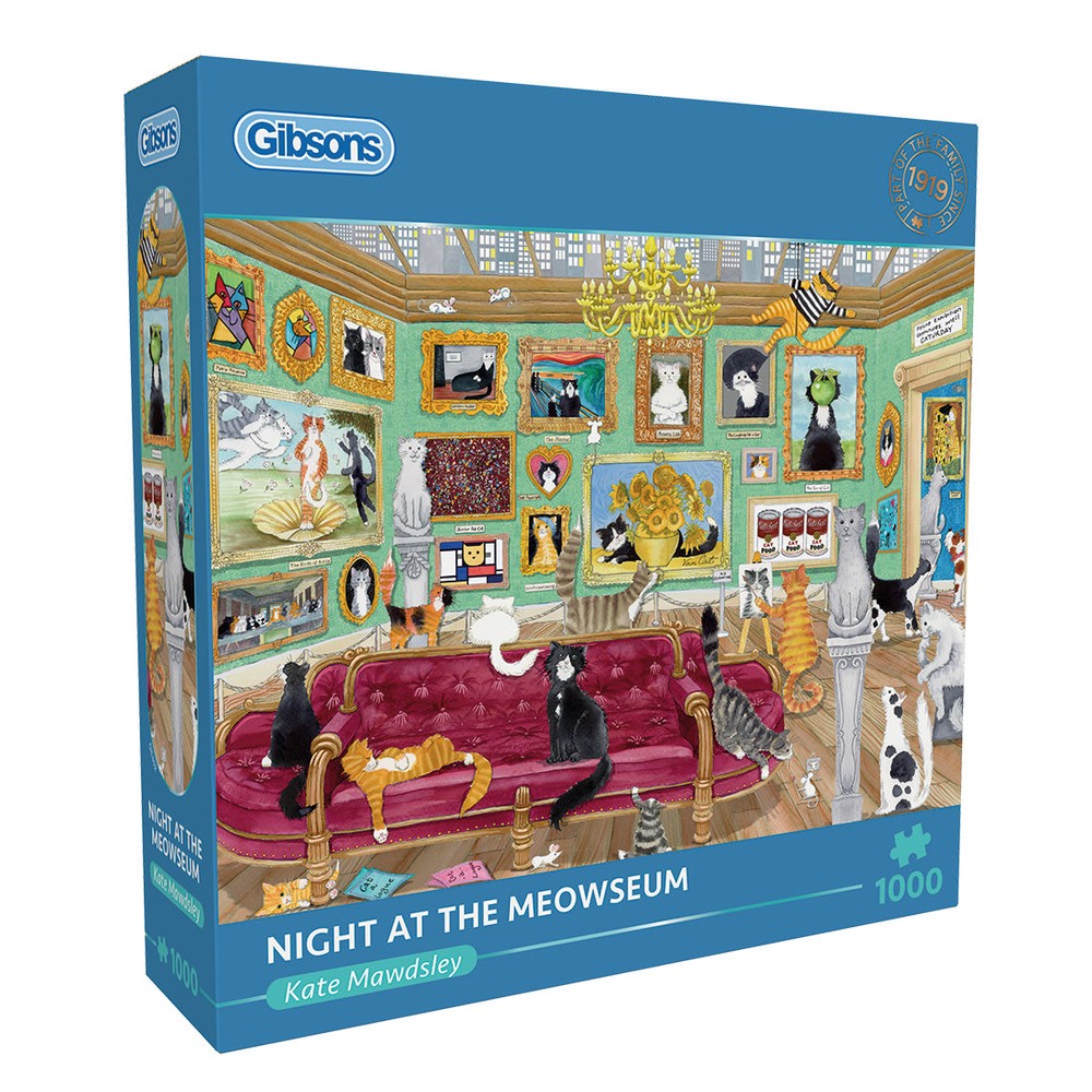 Gibsons - Night At The Meowseum 1000 Piece - Jigsaw Puzzle