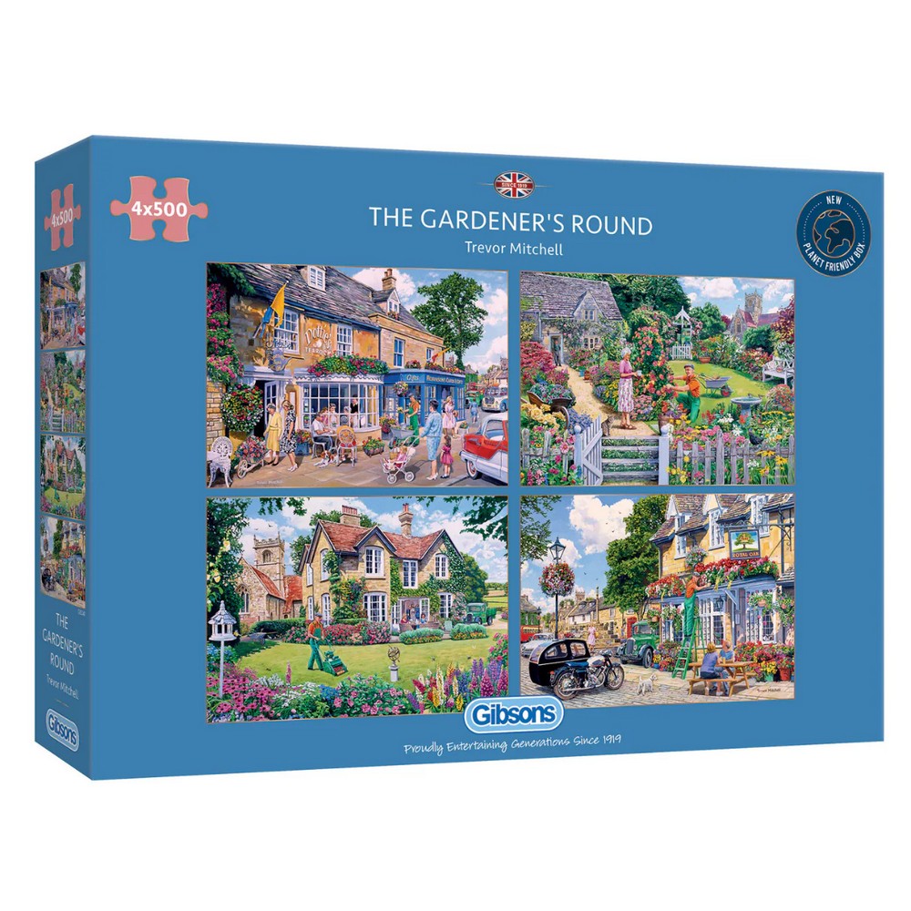 Gibsons - The Gardeners Round 4 X 500 Piece - Jigsaw Puzzle