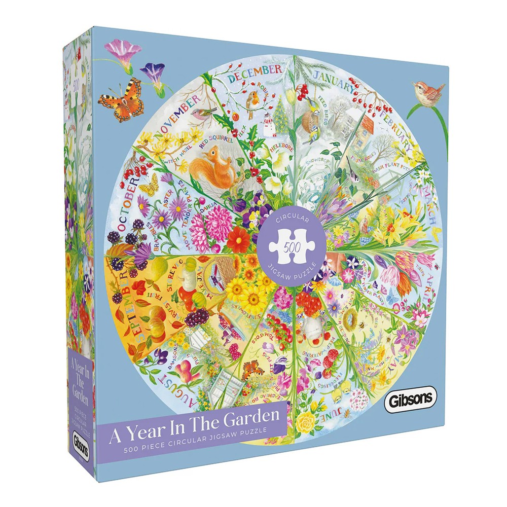 Gibsons - Year In The Garden 500 Piece Circu - Jigsaw Puzzle