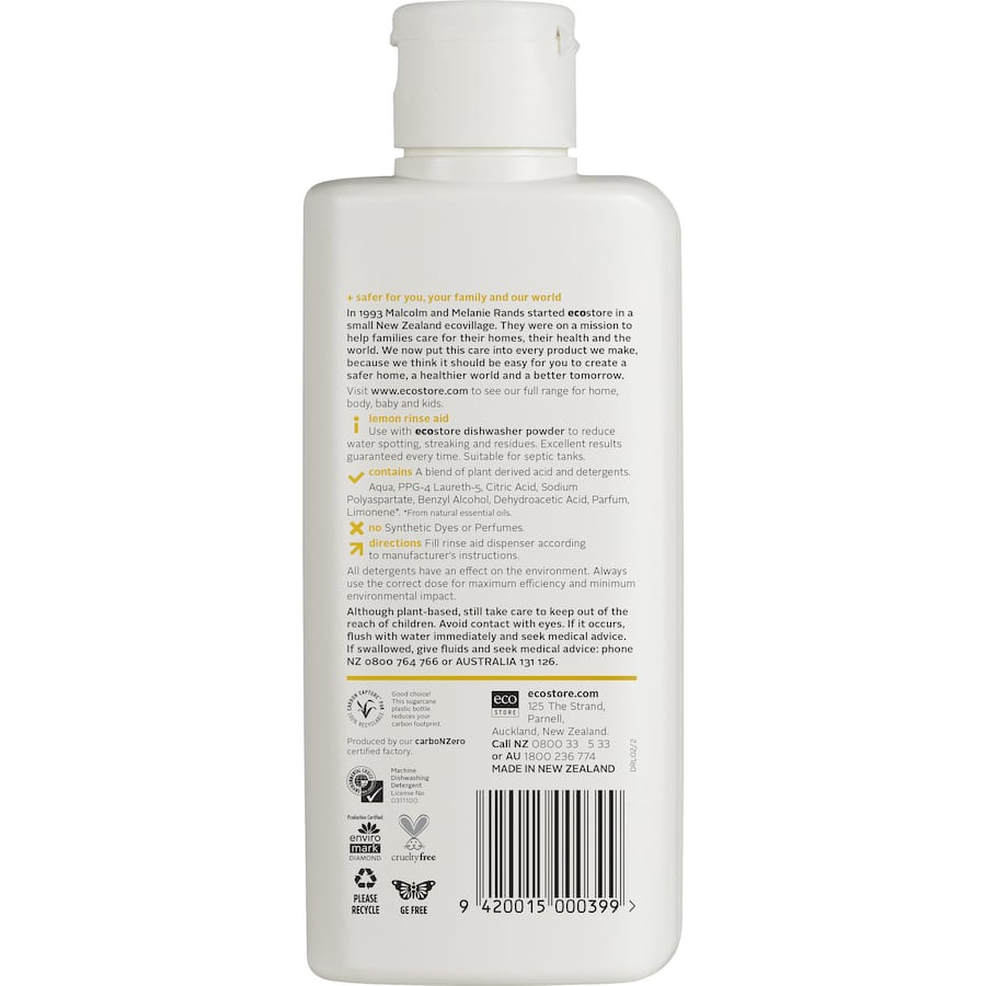 Ecostore Rinse Aid Lemon 200mL