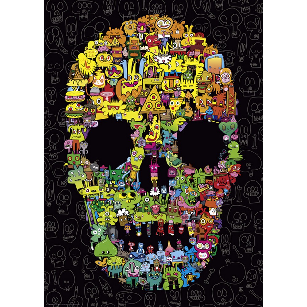 Heye - Burgerman; Doodle Skull 1000 Piece - Jigsaw Puzzle
