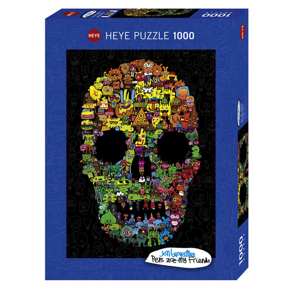 Heye - Burgerman; Doodle Skull 1000 Piece - Jigsaw Puzzle