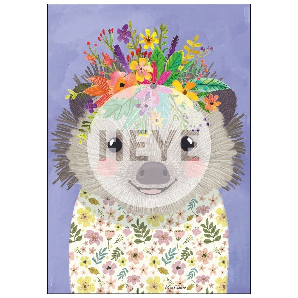 Heye - Floral Friends; Hedgehog 500 Piece - Jigsaw Puzzle