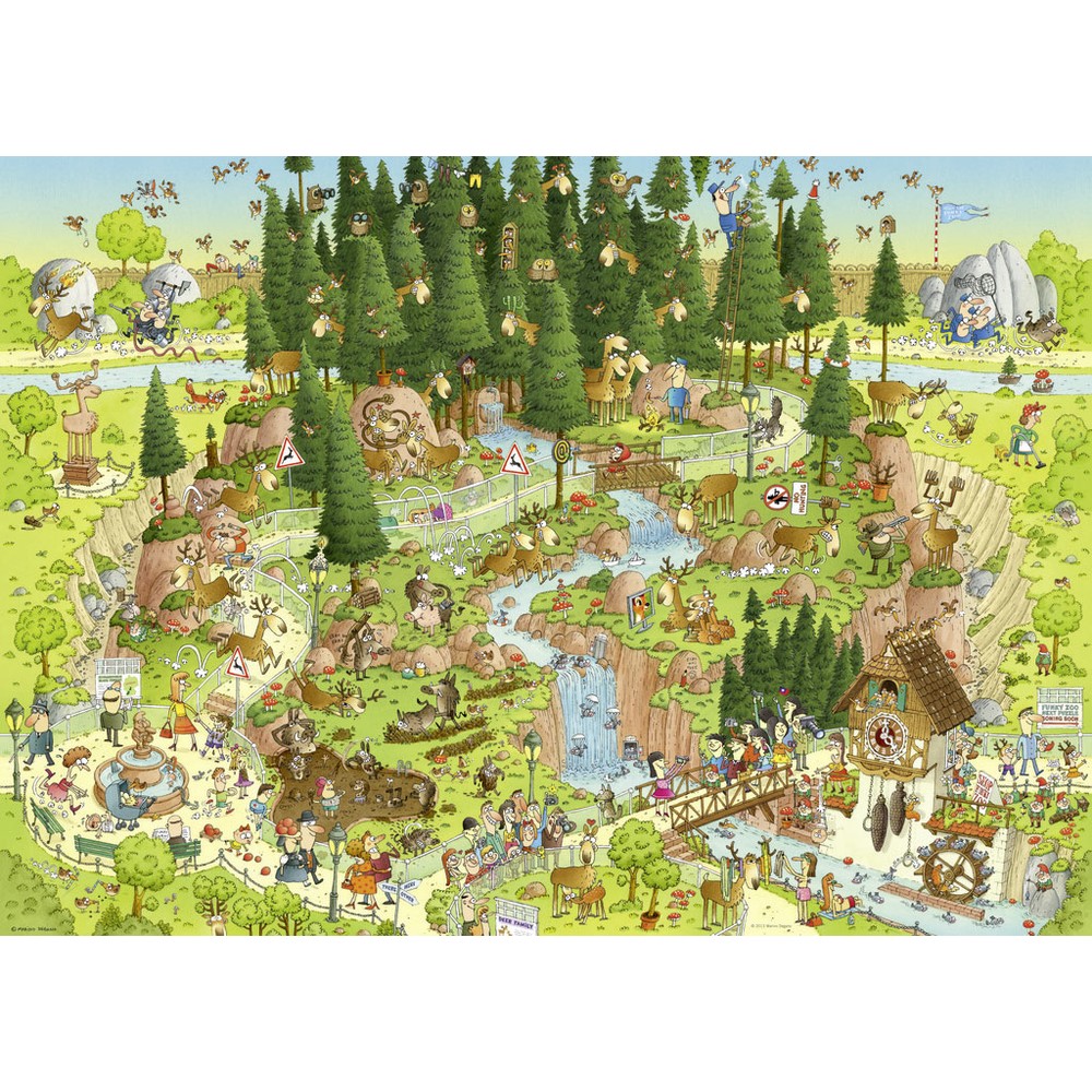Heye - Funky Zoo; Black Forest 1000 Piece - Jigsaw Puzzle