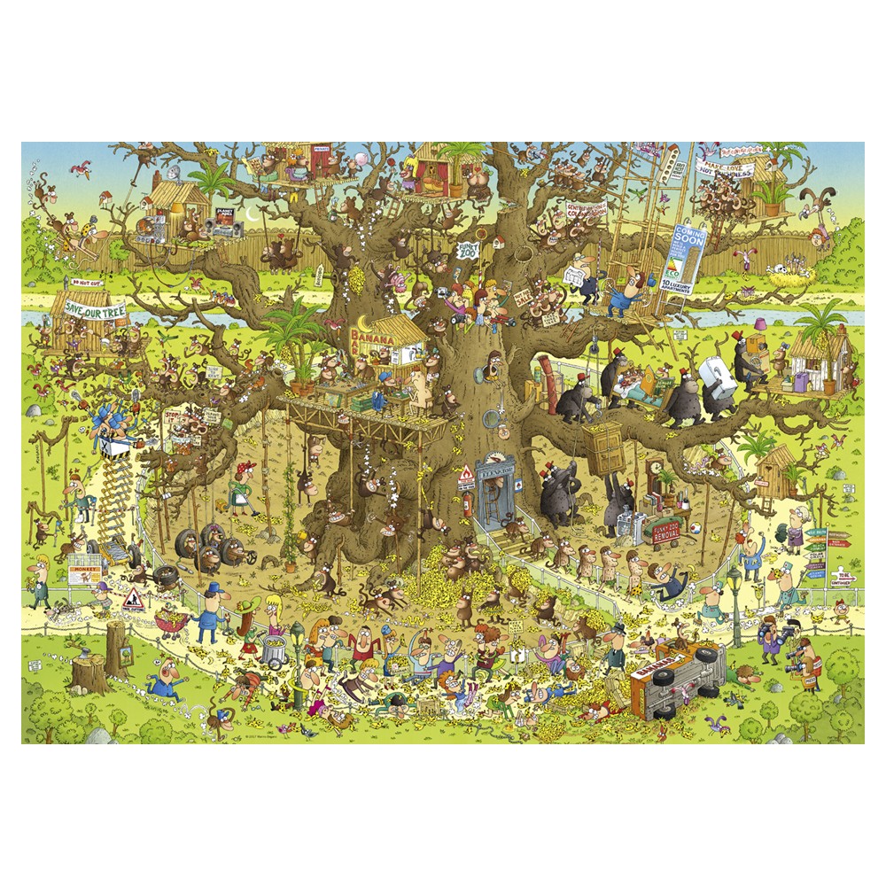 Heye - Funky Zoo; Monkey Habitat 1000 - Jigsaw Puzzle