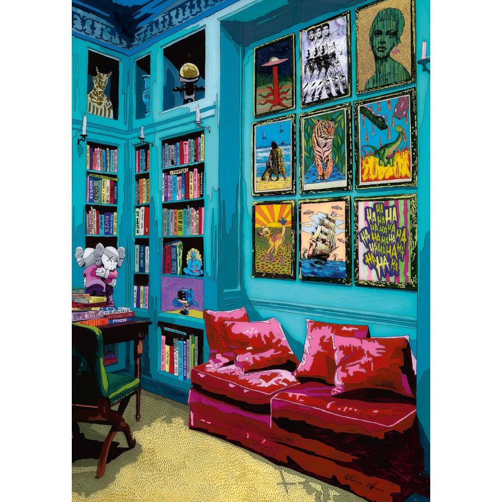 Puzzle - Heye - Home Room With Red Sofa 1000Pc