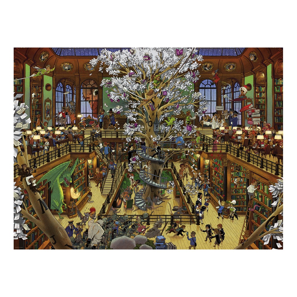 Heye - Triangular Box - Oesterle; Library 1500 Piece - Jigsaw Puzzle