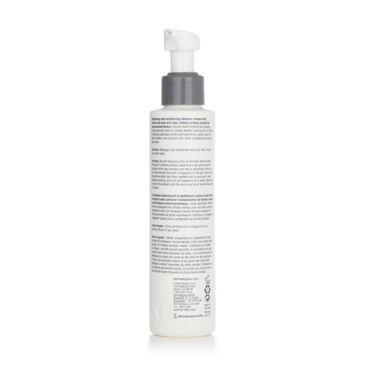 Dermalogica Daily Glycolic Cleanser 150ml, brightening formula with Glycolic Acid, Calendula, and Jojoba for radiant skin.